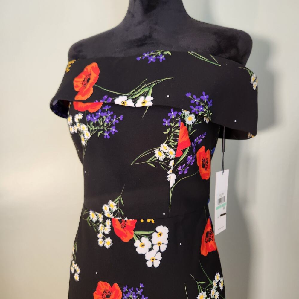 CALVIN KLEIN NWT Floral Off the Shoulder Dress, Size 8 - Picture 9 of 16
